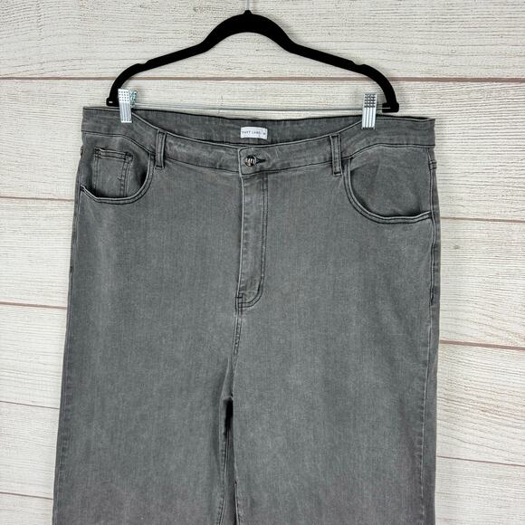 Fayt Label Plus Size Gray Wide Leg Stretch High Waisted Jeans Size 26 - Picture 2 of 7